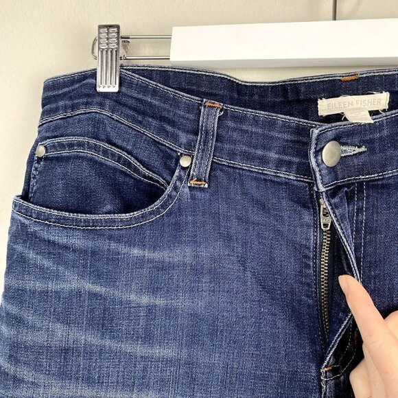 Eileen Fisher Skinny Jeans Dark Denim 12 - Picture 4 of 8